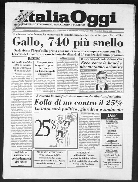 Italia oggi : quotidiano di economia finanza e politica